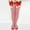 Red, variant on Tejiojio Christmas Matching Women Christmas Long Tube Knee Socks Striped Garter Bow Hair Ball Christmas Party