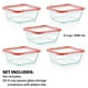 thumbnail image 2 of Set de recipientes Pyrex Freshlock para almacenamiento de alimentos, 4 tazas (paquete de 5), 2 of 5