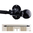 thumbnail image 4 of Curtain Rods No Drilling for Windows Set 30 to 112 Inch, 3/4 Inch Diameter Renter Friendly Drapery Rod with Adhesive Brackets Without Drilling, Adjustable Telescoping Design From 30 to 124 Inches, 4 of 13
