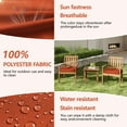 thumbnail image 5 of Kimunuk 4 Pack Outdoor Chair Cushions, 22" x 22" Waterproof Outdoor Seat Cushions Couch Pads with Ties & Handle for Patio Furniture, Orange, 5 of 6