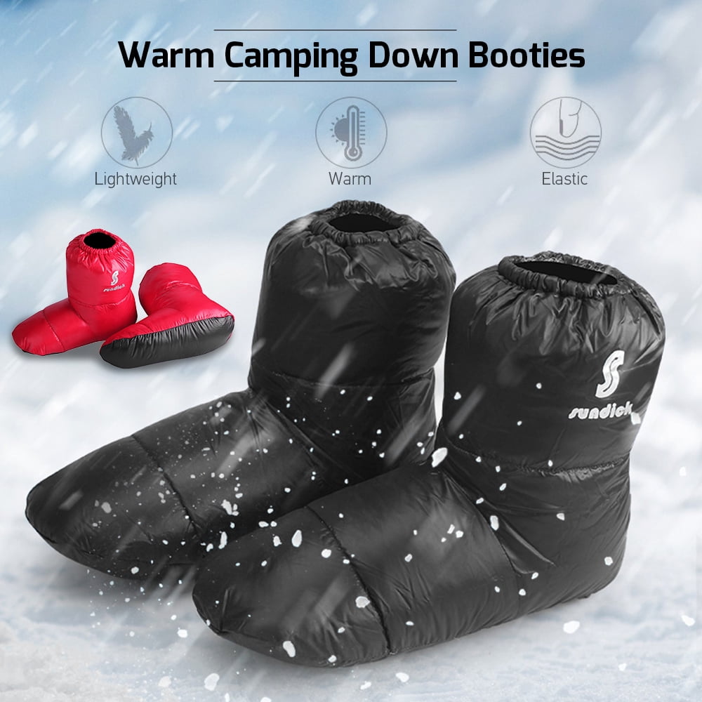down booties for winter camping