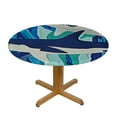 thumbnail image 3 of Sheronv Sharks Surfboards Blue Round Tablecloth - Stain Resistant & Washable - Perfect for Indoor, Outdoor Dining, Kitchen, Wedding, Parties - 100% Polyester Fabric - Waterproof & Resistant - Ideal, 3 of 8