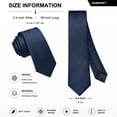 thumbnail image 5 of KAMBERFT Men's Skinny Tie and Suspenders Set, Y-Back, Navy, 2-Piece, 5 of 5