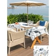 thumbnail image 5 of Outdoor Tablecloth with Umbrella Hole for Patio/Picnic/Party/Camping, Spring Blue Floral Waterproof Table Cloth Rectangle Table Cover Washable, Country Garden Wildflowers Botanical (52"x 70"), 5 of 8