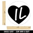 thumbnail image 2 of IL Illinois State in Heart Rubber Stamp for Scrapbooking Crafting Stamping - Medium 1 Inch, 2 of 7