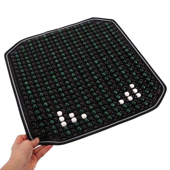 OUNONA Wooden Beaded Car Seat Cushion with Anti- Design, Comfortable Support for Vehicle and Office Chairs