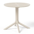 thumbnail image 6 of WestinTrends Playa 5-Piece Modern Round Patio Dining Table Set with Stackable Patio Dining Chairs, Sand, 6 of 16
