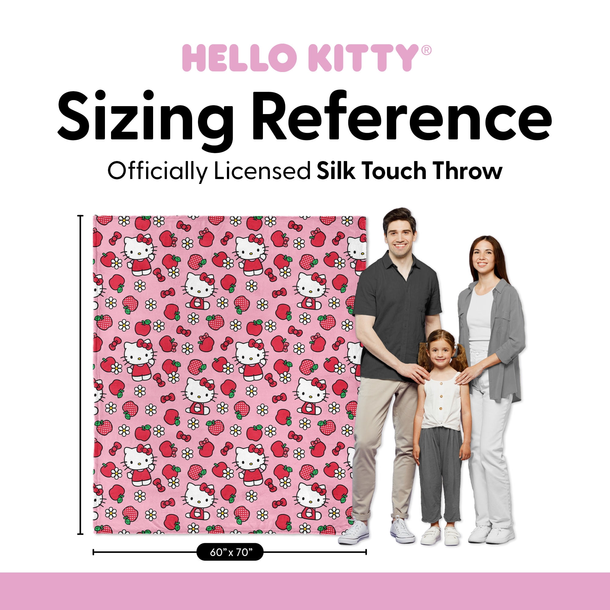 Hello Kitty Friendly Feeling Cloud 350 GSM Throw 60x70