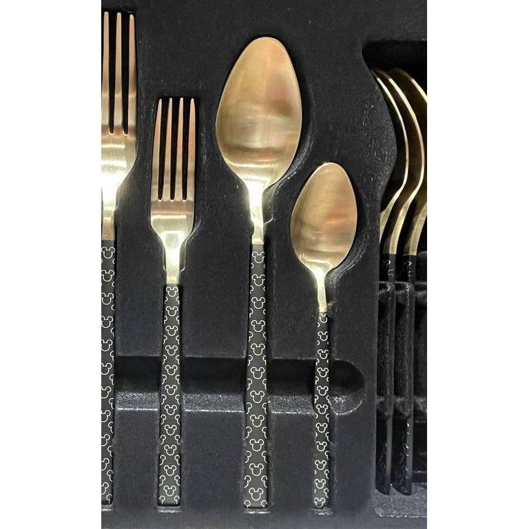 Disney Parks 50th Mickey Mouse Metal Cutlery Set, Luxe Icon