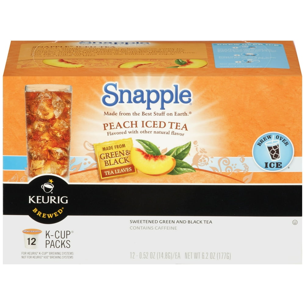 Snapple Peach Iced Tea K Cups, 12 CT (Pack of 6)