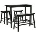 thumbnail image 2 of SAFAVIEH Hailey 4 Pc Set Pub Table Espresso, 2 of 5