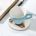 thumbnail image 5 of Round Drink Coasters 2 Pcs Adorable Cavalier King Charles Spaniel Dog Lying Absorbent Ceramic Coaster with Cork Base for Coffee Cups Housewarming Gift for Home Decor, 5 of 6