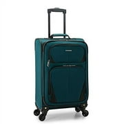 U.S. Traveler Aviron Bay Expandable Softside Luggage with Spinner Wheels, Teal, Carry-on 22-Inch