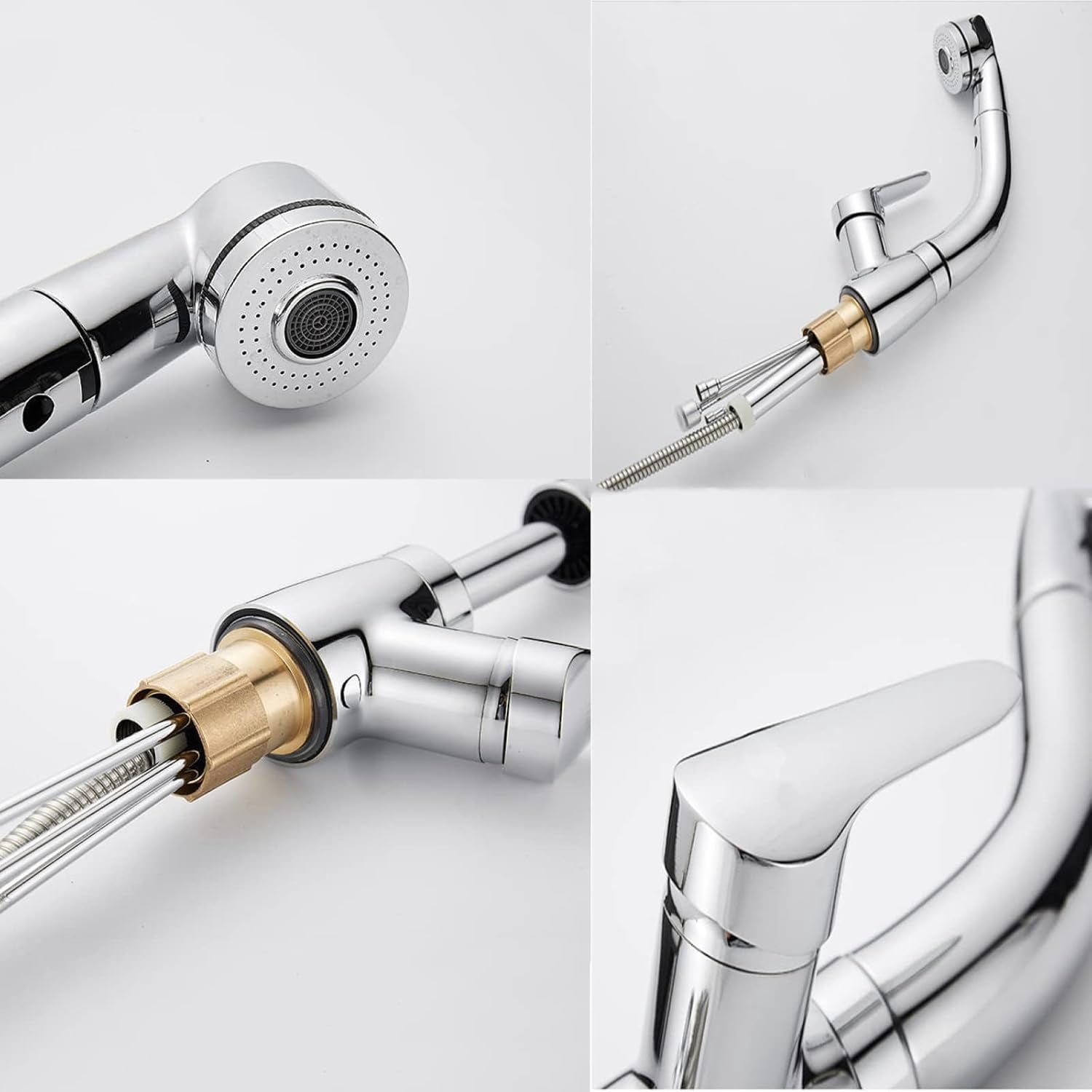 Bathroom Faucet with Pull Out Sprayer, Bathroom Sink Faucet Dual Function Basin Faucet. 360° Swivel Spout Bathroom Sink Faucet, Bathroom Sink Faucet Single Handle,Black