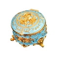 thumbnail image 4 of fenteer Jewelry Case Fashion Womens Small Jewelry Box for Earrings Stud Charms Rings Blue, 4 of 8