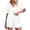 White, variant on Zynoxe Womens Two Piece Pajamas Set Casual Satin V-neck Short Sleeve Button Down Shirt and Elastic Waist Shorts Solid Color Pjs Lounge Sets