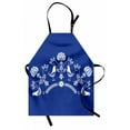 thumbnail image 1 of Polish Apron, Scandinavian Folk Pattern with Birds and Flowers Cultural Design Orient, Unisex Kitchen Bib with Adjustable Neck for Cooking Gardening, Adult Size, Cobalt Blue and White, by Ambesonne, 1 of 4
