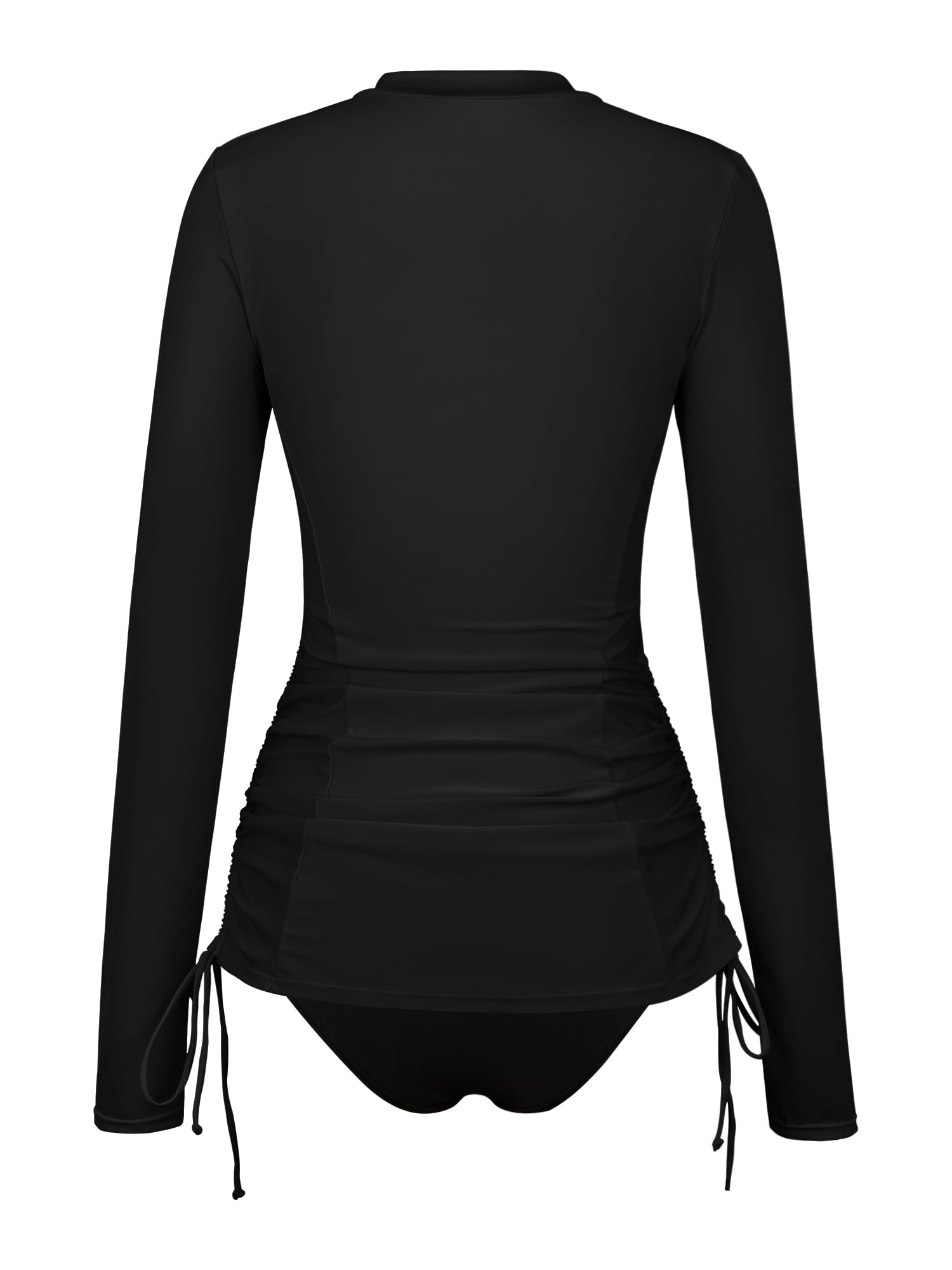 Bonneuitbebe Womens Two Piece Rash Guard Short Sleeve UPF  50+ Swim Shirt Built In Bra Black Bathing Suit