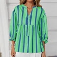 thumbnail image 2 of Yanlir Womens Casual Lapel Neck Button Down Blouse Long Sleeve Solid Color T Shirt Tops Comfortable Fashion Regular Fit Spring Summer Work Party(Green#1,XL), 2 of 6