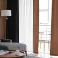 thumbnail image 4 of Brown Black White Boho Semi Sheer Curtains 108 Inch Length 2 Panels Set, Contemporary Modern Art Sheer Kitchen Curtain Privacy Voile Window Curtain for Living Room Bedroom Rod Pocket Drapes, 4 of 7