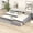Gray, variant on Linen Upholstered Twin Daybed with Trundle / Saves Space, Sleeps Three in Studio or Guest Room