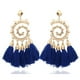 thumbnail image 1 of Fiudx Liquidación de ofertas flash Pendientes largos con borlas bohemias tejidos a mano de estilo europeo y moderno, 1 of 3