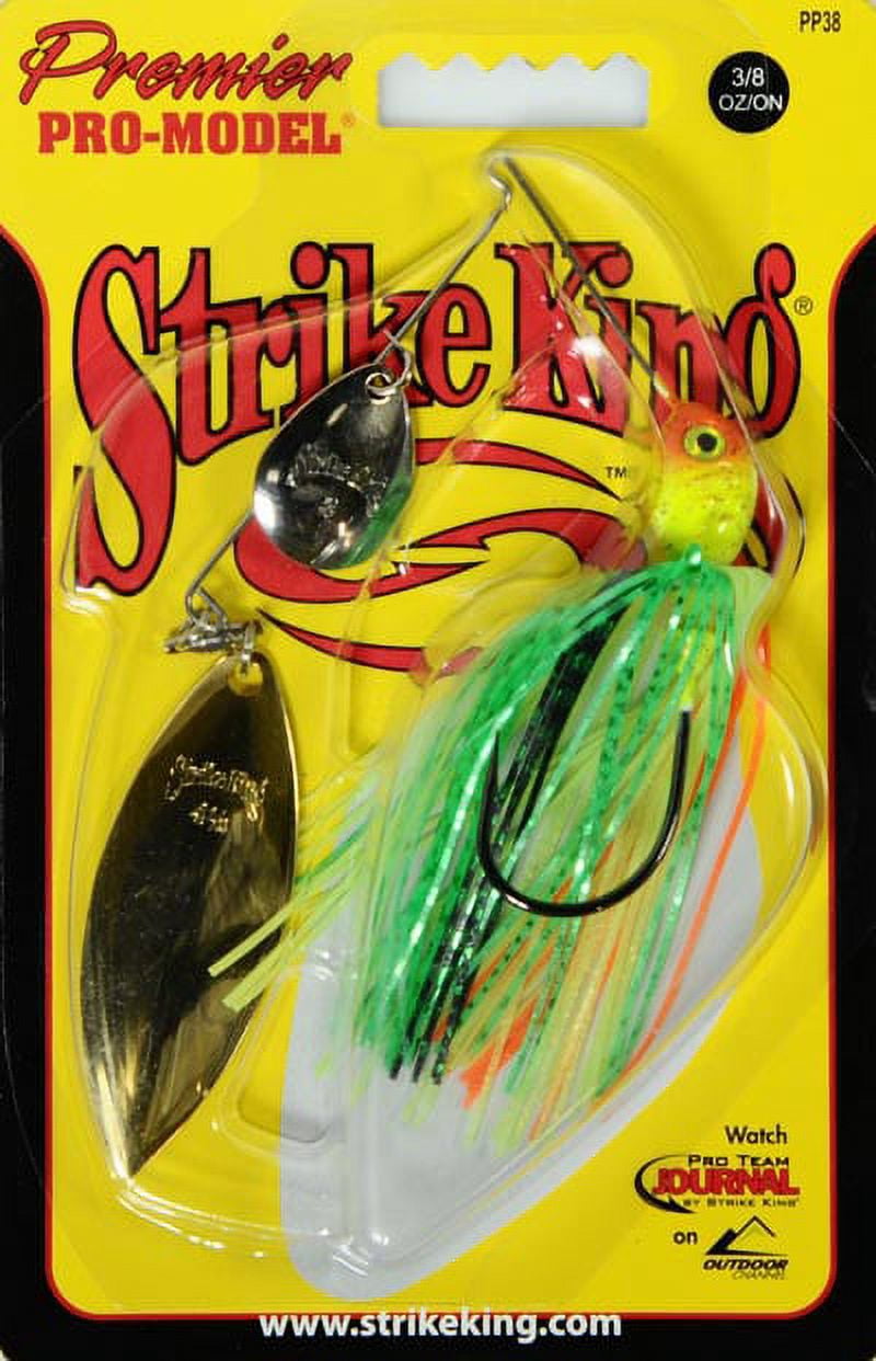 Strike King Premier Pro-Model 3/8 oz Spinnerbait Lure Colorado/Willow Fire Tiger