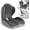 Double Gray, variant on Ergonomic Memory Foam Seat Cushion, Seat Cushion with Integrated Lumbar Back Support, Anti Slip Memory Foam with L-Shaped Integrated Design for Long Car Drives and Office (Double Gray)
