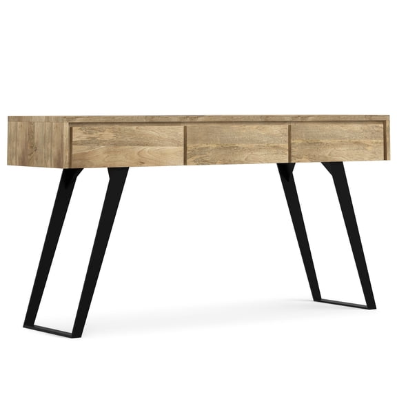 Simpli Home Simpli Home Lowry SOLID MANGO WOOD 60 inch Wide Modern Industrial Console Sofa Table in Natural