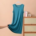 thumbnail image 2 of NAFUU Plus Size Nightgowns For Women Summer Sleeveless Tshirt Sundress Sleepwear Soft Sleeping Dress Solid Nightshirt Midi Dress, 2 of 8