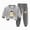 H485-Grey, variant on TOWED22 Toddler Boys Girls Pajama Set 2-Piece Long Sleeve Tee and Pants Kids Fall Clothes Sleepwear Pj Set 3 6 9 12 18 24 Months 2 3 4 5 6 7 8 9 Years(Grey,12-18 M)
