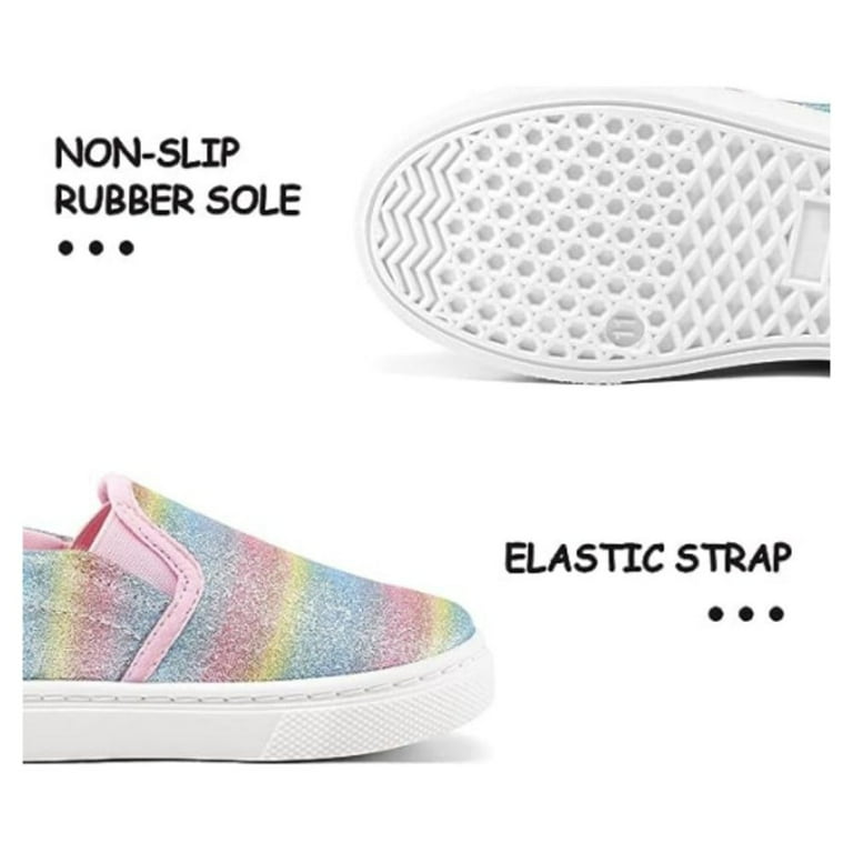 Kushyshoo Big Kid Sneakers Casual Colorful Girls Shoes Slip On Size 7