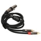 thumbnail image 1 of Cable XLR a Doble Y Adaptador XLR Hembra a Doble Macho Divisor Y Cable de Interconexión Estéreo Desequilibrado Compatible con Receptor AV DVD VCD 1m/33ft, 1 of 8