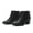 BLACK, variant on Women's Chunky High Heel Ankle Boots Round Toe Fall Short Booties Shoes