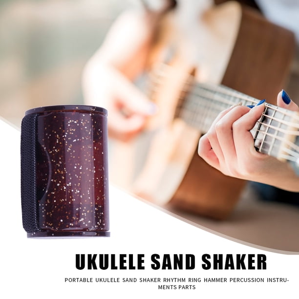 Finger Hammer Sand Shaker Guitarras Ukulele Rhythm Sand Bell Maracas (marrón) Likrtyny Accesorios para instrumentos musicales