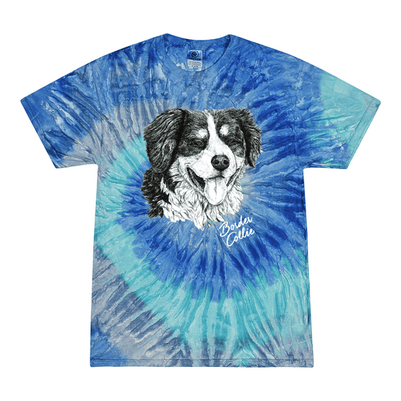 Wild Bobby, Border Collie Dog Lover Pet Owner Animal Lover Tie-Dye T-Shirt