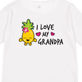 thumbnail image 4 of Inktastic I Love My Grandpa with Pineapple Girls Long Sleeve Toddler T-Shirt, 4 of 5