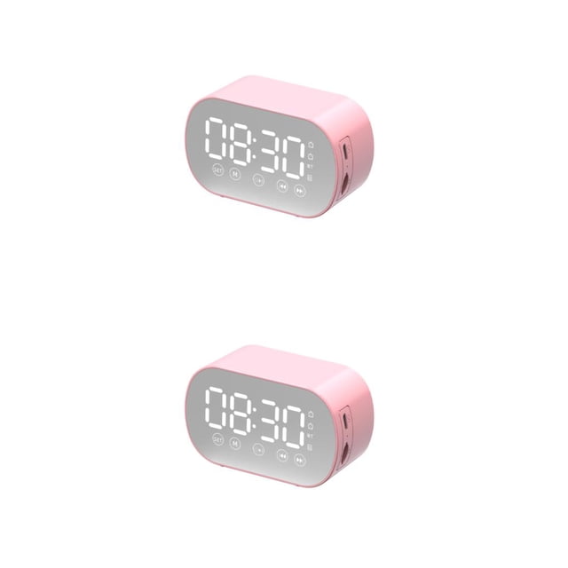 Inteprter Altavoz inalámbrico compatible con Bluetooth con pantalla LED Barra de sonido estéreo de alta definición Caja de sonido Reloj Type1 NO1