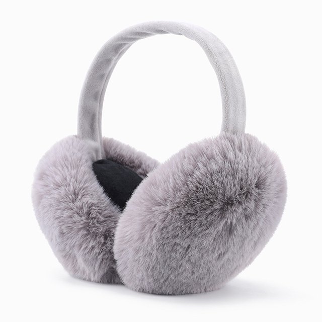 sweethay Orejeras plegables orejeras cálidas suaves de moda Unisex encantador calentador de orejas resistente al frío calentador de invierno orejeras Calentadores de oídos Gris sweethay AP012860-02