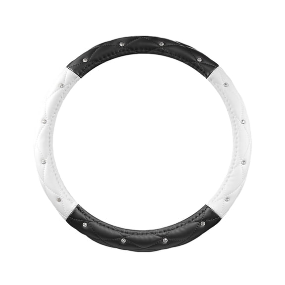 Neorosiri Diamond Steering Wheel Cover - Non-slip Leather, Stylish Design, Enhances Car Interior and Provides Comfort