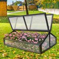 thumbnail image 5 of Wooden Greenhouse Plant House Portable Greenhouses Bed Foldable Cold Frame for Home Decor Indoor Outdoor Patio Balcony Garden Backyard Farmhouse Flower 45*31*15IN, 5 of 6