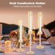 thumbnail image 4 of 6Pcs Gold Candle Holders, Portavelas de Vidrio Dorado, Portavelas para Velas de Pilar, para Decoración del Hogar, Boda, Comedor, Fiesta Decorativa (Vidrio Dorado), 4 of 14