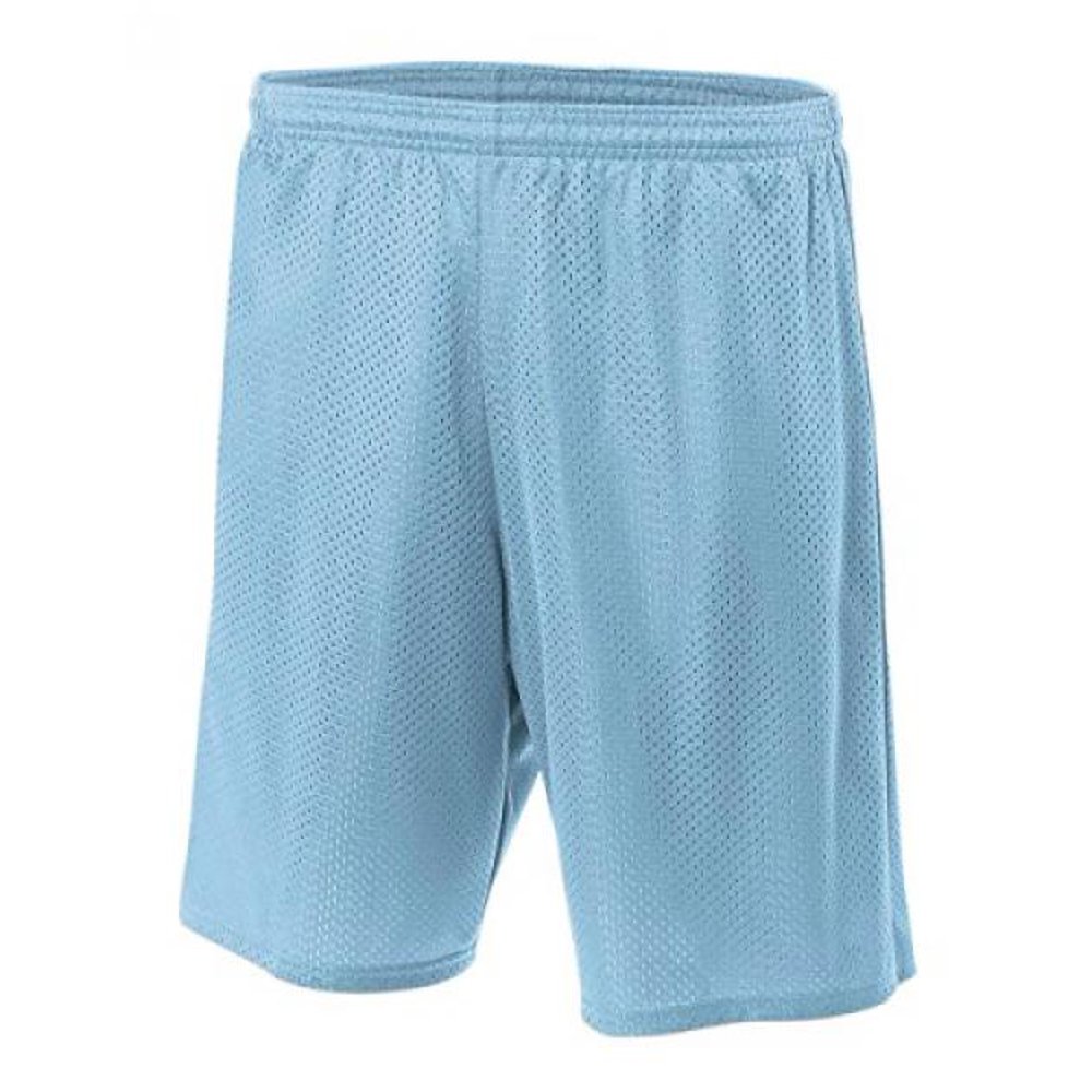 A4 A4 7" Lined Tricot Mesh Shorts, Light Blue, Medium