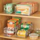thumbnail image 4 of Pack of 2 Clear Refrigerator Storage Boxes - Kitchen Storage Box with Handles 25 x 10 x 7.5 cm, 4 of 5