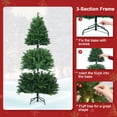 thumbnail image 3 of HestiNysus 7.5ft PE/PVC hybrid Christmas tree (steel wire + iron wire)with 450 UL tungsten lights, 3 of 7