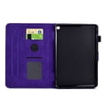 thumbnail image 4 of Embossed Folio Flip Smart Case for Amazon Kindle Fire HD8 / HD8 Plus 2020/2022/2024, Premium PU Leather Kickstand Card Slots Magnetic Auto Sleep / Wake with Pen Slot Case, Purple, 4 of 5