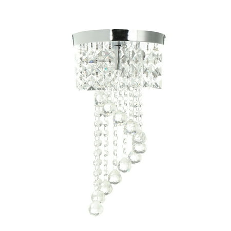 

Novashion Modern Crystal Chandelier Contemporary Raindrop Crystal Ball Square Chandelier Lighting Pendant Ceiling Lamp Flush Mount Ceiling Light Fixture Chandelier for Dining Room Bedroom