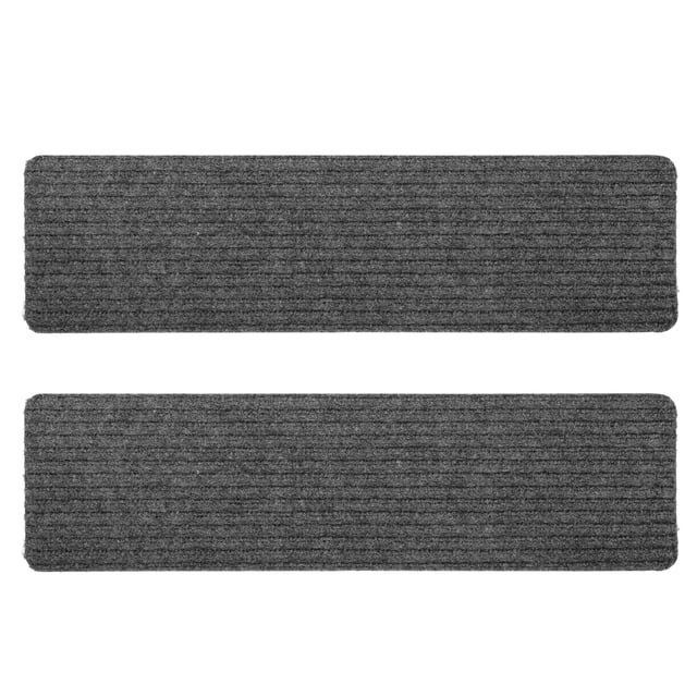 2pcs Washable Stair Mats Non-skid Stair Carpets Self-Adhesive Household Step Pad