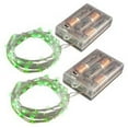 thumbnail image 1 of JH Specialties 67302 Battery Operated LED Waterproof Mini String Lights With Timer Green, Set of 2, 1 of 1