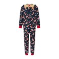 thumbnail image 3 of Hirigin Family Matching Christmas Jumpsuit Deer Pajamas Candy Cane Print Holiday Pajamas Sleepwear Dad Mom Kids PJs, 3 of 8